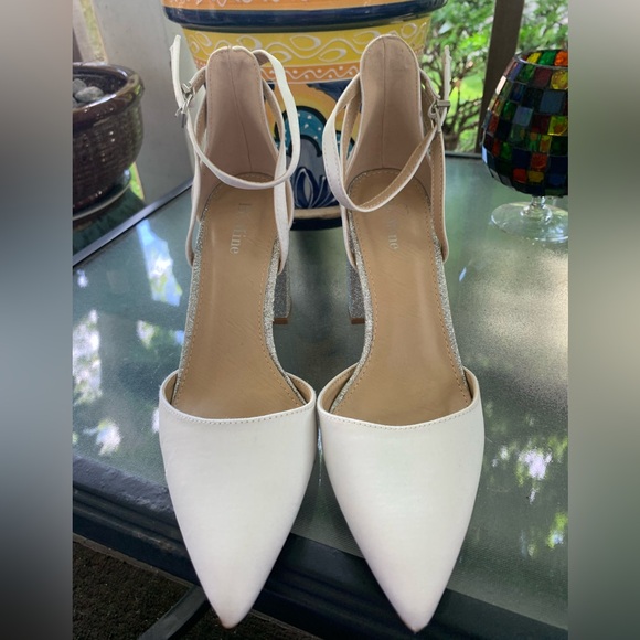 Beautiful silk and glitter heels - Picture 3 of 6